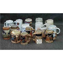 1 BOX FULL OF GERMAN BEER MUGS...