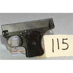1 MANN 6.35MM VEST POCKET PISTOL FRITZ MANN WERKZEUGFABRIK, SN. 6653-21. CA. 1921....