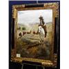 Image 1 : 1 OIL PAINTING-COWBOY WATCHING 40" X 30"....