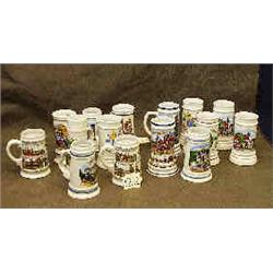 1 BOX FULL GERMAN BEER MUGS MARKINGS ON MANY...