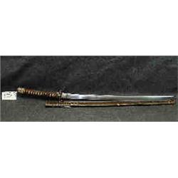 1 SAMURI SWORD IN METAL SCABBARD WW2....