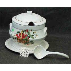 1 TUREEN WITH LADLE & UNDERPLATE...