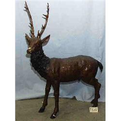 A 1 BRONZE STANDING STAG.41"H,30"L...