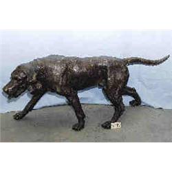 A 1 BRONZE POINTING DOG 21"H, 51"L...