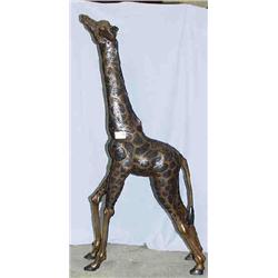 A 1 BRONZE GIRAFFE 72"H, 34"L....