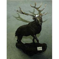 A 1 BRONZE BRONZE STAG CLIMBING 35"H, 26L....