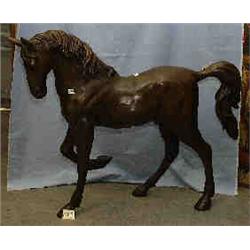 A 1 BRONZE HORSE 42"H, 48"L. NEXT LOT....