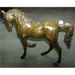 B 1 BRONZE HORSE 42"H, 48"L. PREVIOUS LOT....