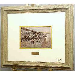 B 1 PRINT-FREDERIC REMINGTON STATION-INDIANS IN WITH STAGE" 9"X13"...