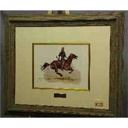 B 1 PRINT-FREDERIC REMINGTON CROW SCOUT" 11"X14"...