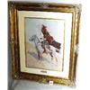 Image 1 : B 1 PRINT-FREDERIC REMINGTON BLANKET SIGNAL" 24"X18"....