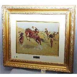 B 1 PRINT-FREDERIC REMINGTON HIM LOOSE BILL" 15"X20"...