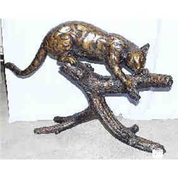 B 1 BRONZE COUGAR ON TREE 49'L....