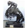 Image 1 : C 1 BRONZE "THE RATTLESNAKE"RECAST FREDERIC REMINGTON ON BASE. 20"H., 12"L....