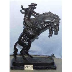 D 1 BRONZE "THE BRONCO BUSTER" OF FREDERIC REMINGTON 20"L....