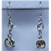 Image 1 : 9.10 CTW CITRINE EARRINGS .925 STERLING SILVER