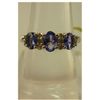 Image 1 : 12.90 CTW TANZANITE AND DIAMOND  RING .925 STERLING SIL