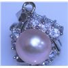 Image 1 : 15.45 CTW PEACH PEARL AND CZ PEDANT
