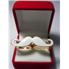 Image 1 : 7CTW FASHIONABLE WHITE MUSTACHE BRASS ADJUSTABLE CONNEC