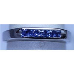 13.35 CTW TANZANITE RING .925 STERLING SILVER