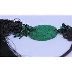 GREEN JADE CHINESE GOOD LUCK CHARM