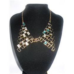 305CTW COLLAR BRASS NECKLACE;18INCH