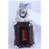 Image 1 : 4.75 CTW GARNET PENDANT .925 STERLING SILVER