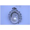 Image 1 : 17.85 CTW WHITE PEARL AND CZ PENDANT