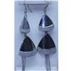 Image 1 : 70.00 CTW STEEL DANGLING EARRING