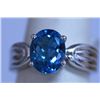 Image 1 : 24.25 CTW BLUE TOPAZ RING .925 STERLING SILVER