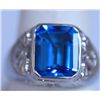 Image 1 : 45.75 CTW BLUE TOPAZ RING .925 STERLING SILVER