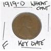 Image 1 : 1919-D WHEAT CENT *RARE EARLY KEY DATE FINE GRADE*!! PENNY CAME OUT OF SAFE!!