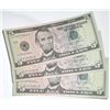 Image 1 : 3 TOTAL 2009 SERIES $5 CONSECUTIVE SERIAL #'S JJ15572661-2663 *RARE UNC HIGH GRADE*!!