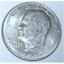 1971-D EISENHOWER "IKE" DOLLAR *RARE AU HIGH GRADE*!! DOLLAR CAME OUT OF SAFE!!