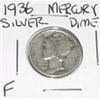 Image 1 : 1936 MERCURY SILVER DIME *NICE FINE GRADE*!! DIME CAME OUT OF SAFE!!