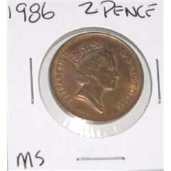 1986 TWO PENCE *RARE MINT STATE MS HIGH GRADE*!! COIN CAME OUT OF SAFE!!
