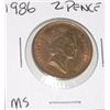 Image 1 : 1986 TWO PENCE *RARE MINT STATE MS HIGH GRADE*!! COIN CAME OUT OF SAFE!!