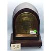 Image 1 : 1 CLOCK-MAHOGAHY BEE HIVE SHAPE, FACE 9"W X 12"W, WORKS JUNGHANS MARK REGST. 1890 & 1917...