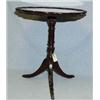 Image 1 : 1 LAMP TABLE WITH 23"D PIE CRUST ON TRIPLE LEG BASE WITH CLAW FOOT ENDS. 27"H....