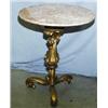 Image 1 : 1 TABLE GILDED PEDESTAL WITH MARBLE TOP 30"D X 37"H....