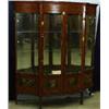 Image 1 : 1 LOUIS XV STYLE DISPLAY CABINET SCENES, MAJOR VENEER INTERIOR MIRROR CRACKED, 60"Wx70"Hx15"D....