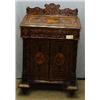 Image 2 : 1 IRISH MID 1800'S MARQUETRY IN MAHOGANY W/EXTENSIVE INCLUDING SHAMROCKS, A CASTLE, IRISH HARP, H...