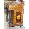 Image 3 : 1 IRISH MID 1800'S MARQUETRY IN MAHOGANY W/EXTENSIVE INCLUDING SHAMROCKS, A CASTLE, IRISH HARP, H...