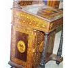 Image 4 : 1 IRISH MID 1800'S MARQUETRY IN MAHOGANY W/EXTENSIVE INCLUDING SHAMROCKS, A CASTLE, IRISH HARP, H...