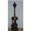 Image 1 : 1 BRONZE MEIJI PERIOD THREE TIER OIL LAMP 72"H WITH THREE HEADS AT TOP SECTION THAT HOLDS OIL LAM...