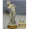Image 1 : 1 LADY WITH BLUE GOWN ON GOLD 8"H. UNKNOWN MARK....