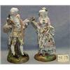 Image 1 : A 2 MEISSEN LIKE FIGURES LOUIS XV MAN 17". LADY 16", BOTH REPAIRS & DAMAGE....