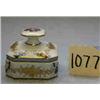 Image 1 : 1 PORCELAIN BOX MARKED PARIS & 3"H 3.25"sq....