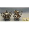 Image 1 : 2 SILVER PLATE CREAMER AND SUGAR BAROQUE....