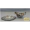 Image 1 : 2 SILVER PLATE GRAVY AND TRAY BAROQUE....